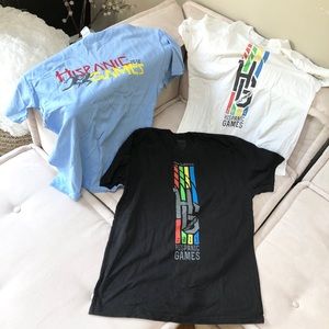 Set of 3 Track Hispanic Games T-Shirts